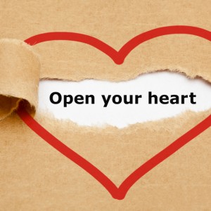 Open Your Heart Torn Paper