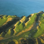 HAWKES BAY,- JANUARY 11: The 13th, 14th, 15th, 16th,and 17th holes at Cape Kidnappers, on January 11, 2005, in Hawkes Bay, New Zealand. (Photo by David Cannon/Getty Images)